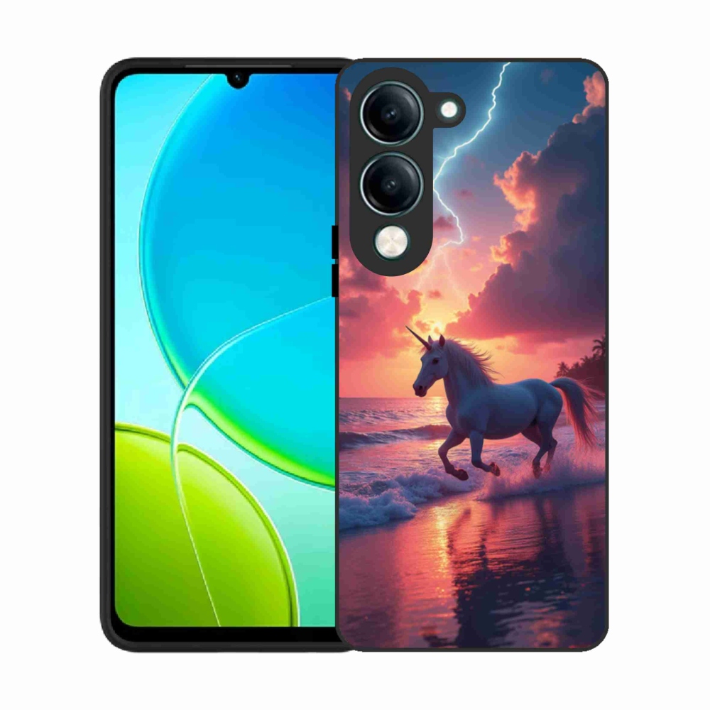 Gél borító mmCase a Vivo Y29S 5G-hez - egyszarvú a tengerparton