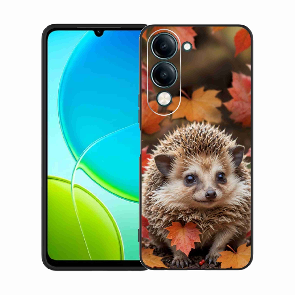 Gélfedél mmCase a Vivo Y29S 5G-hez - sün a levelekben