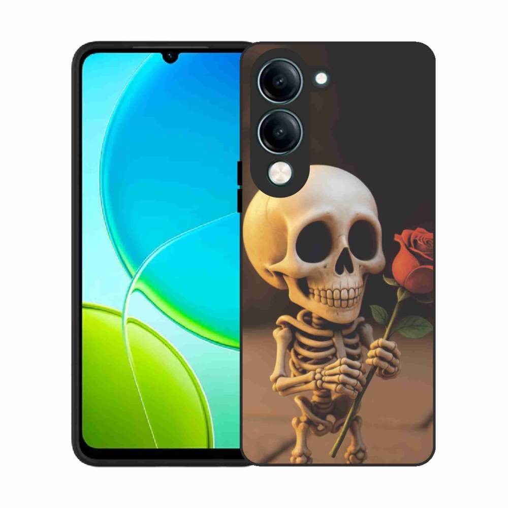 Gél borítás mmCase a Vivo Y29S 5G-hez - csontváz rózsával