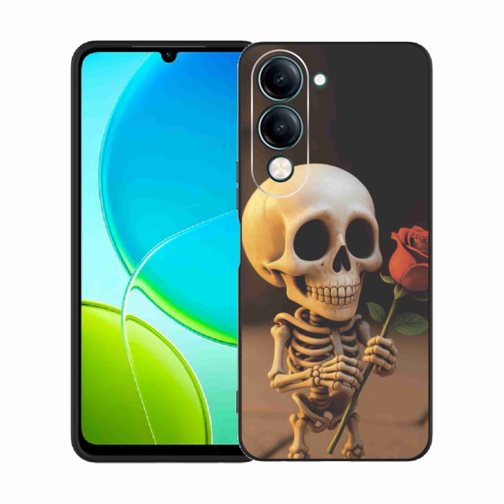 Gél borítás mmCase a Vivo Y29S 5G-hez - csontváz rózsával