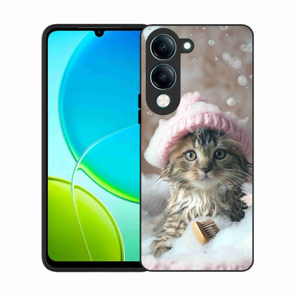 Gél borítás mmCase a Vivo Y29S 5G-hez - cica és fürdő
