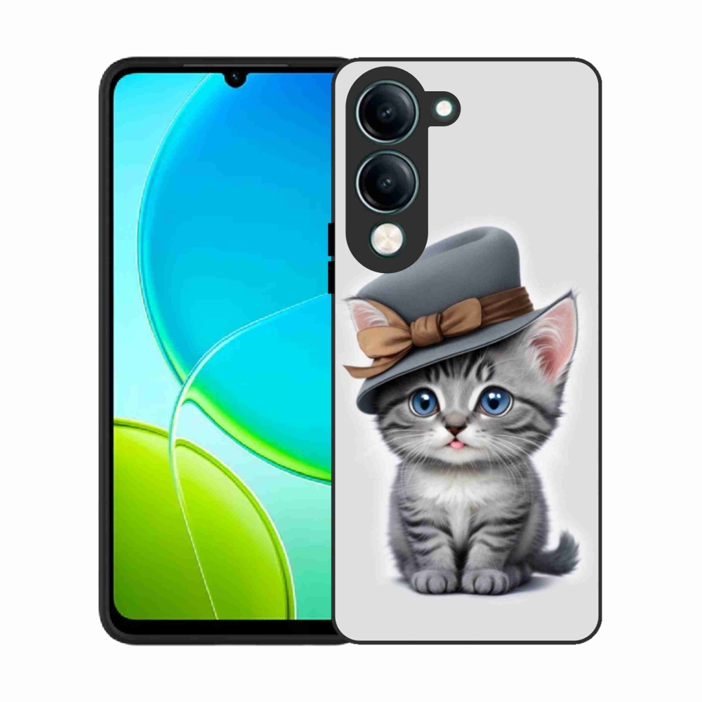 Gél borítás mmCase a Vivo Y29S 5G-hez - cica sapkával