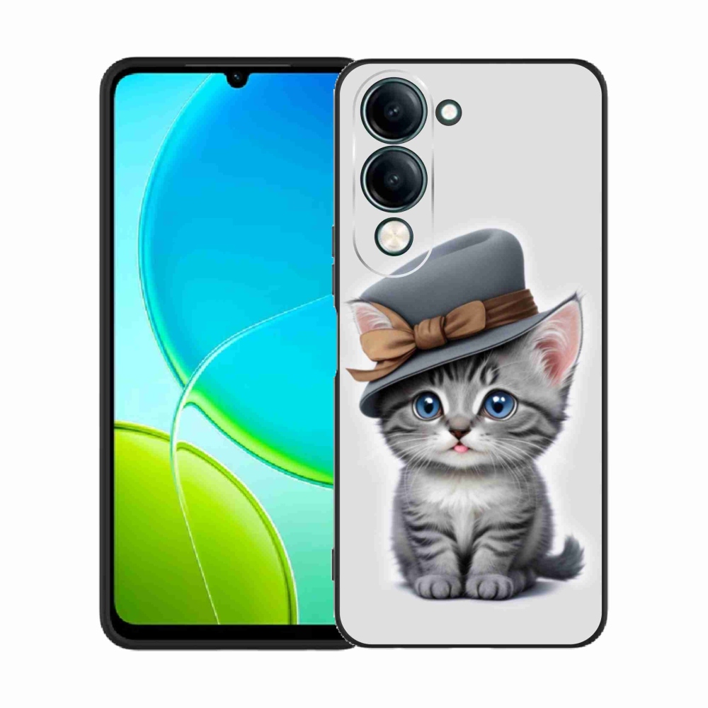 Gél borítás mmCase a Vivo Y29S 5G-hez - cica sapkával