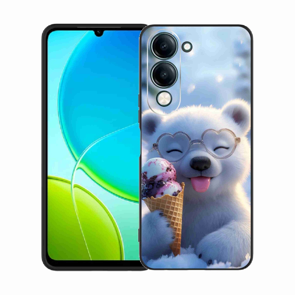 Gél borítás mmCase a Vivo Y29S 5G-hez - mackó fagylalttal