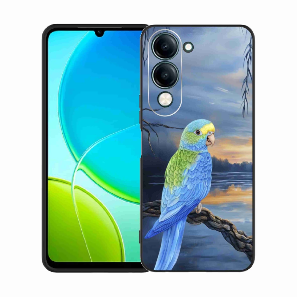 Zselés borítás mmCase a Vivo Y29S 5G készülékhez - kék papagáj