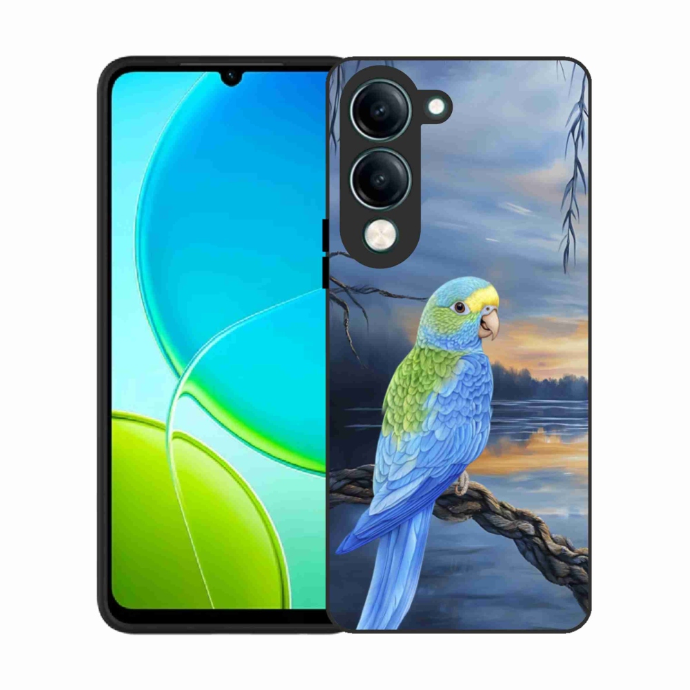 Zselés borítás mmCase a Vivo Y29S 5G készülékhez - kék papagáj