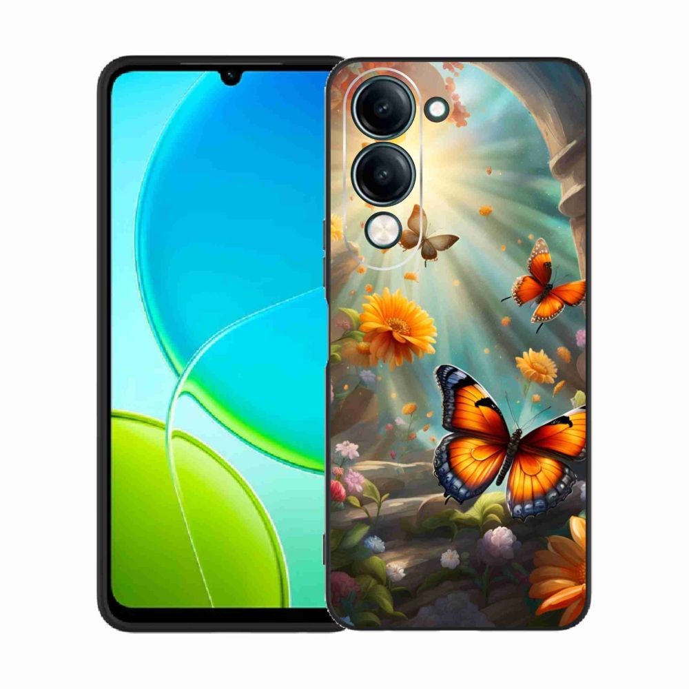 Gél borítás mmCase a Vivo Y29S 5G-hez - pillangókert 2