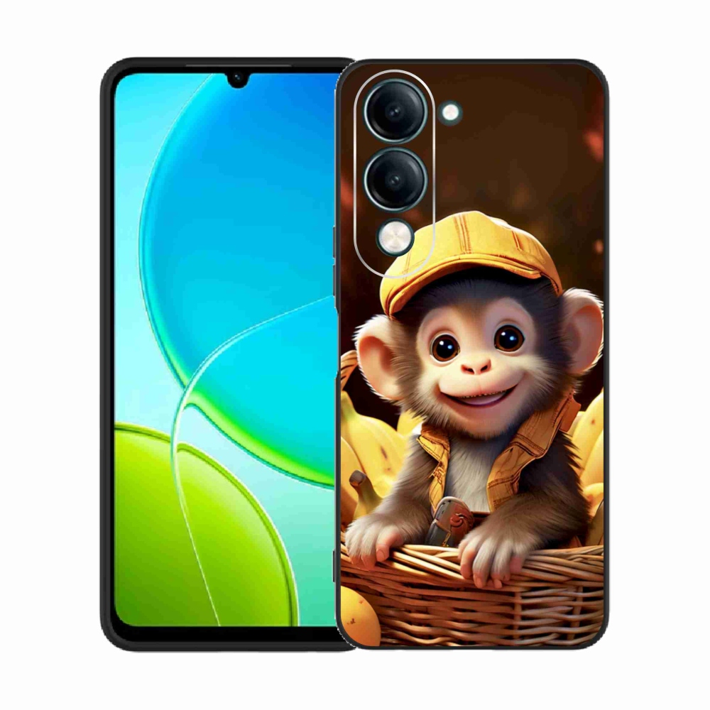 Zselés borítás mmCase a Vivo Y29S 5G készülékhez - majom a kosárban