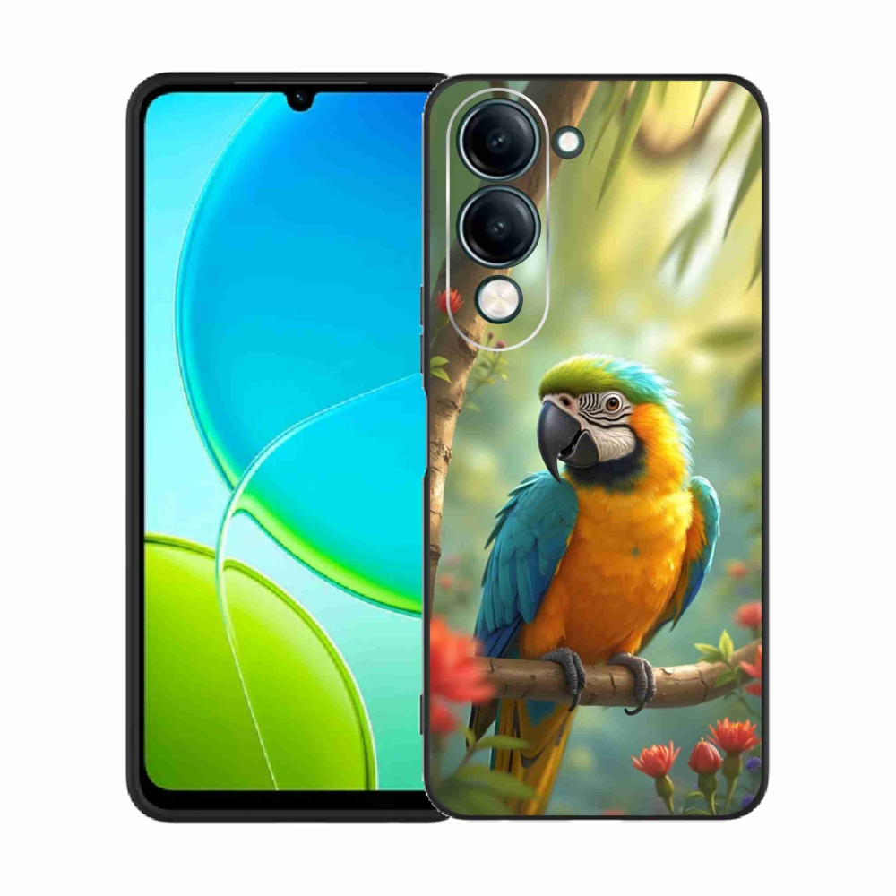 Zselés borítás mmCase a Vivo Y29S 5G készülékhez - papagáj ara kék és sárga
