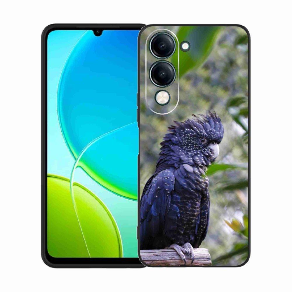 Gél borítás mmCase a Vivo Y29S 5G készülékhez - papagáj kakadu fekete