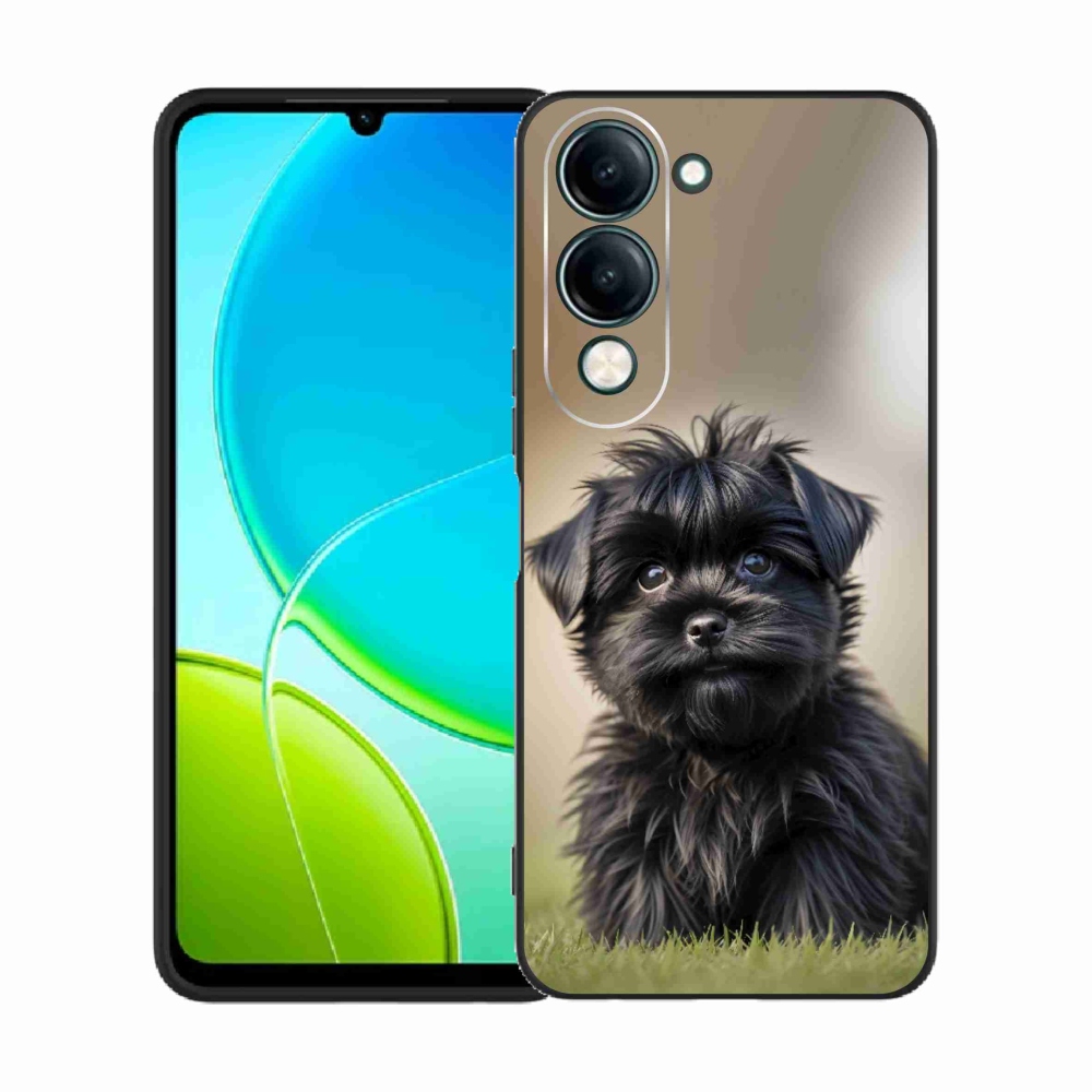 Gél borítás mmCase a Vivo Y29S 5G-hez - aranyos fekete kutya