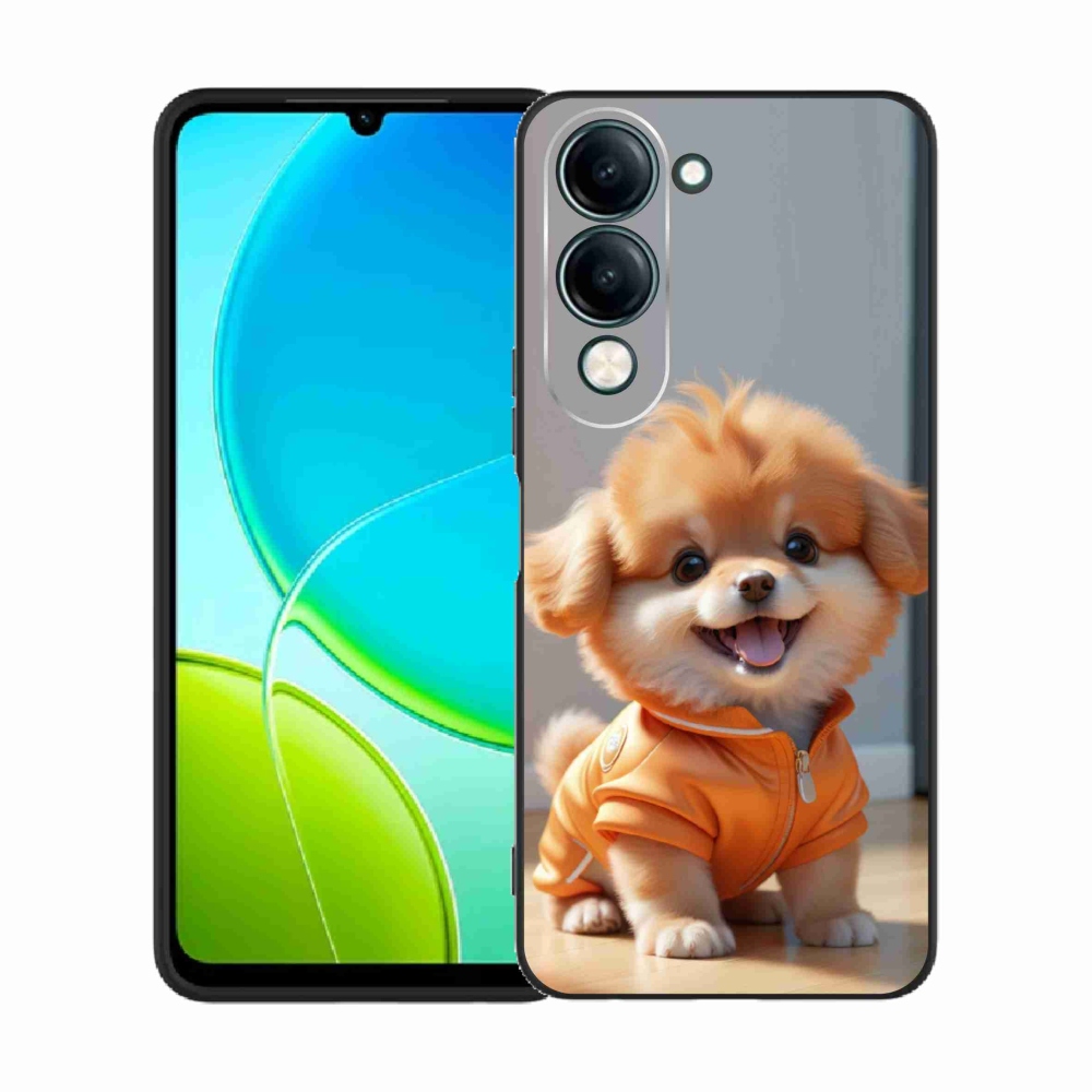 Gél borítás mmCase a Vivo Y29S 5G-hez - aranyos pomerániai pulóverben