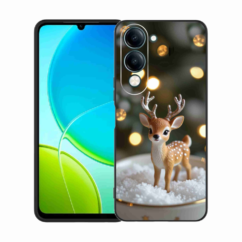 Gél borító mmCase a Vivo Y29S 5G számára - aranyos karácsonyi szarvasok