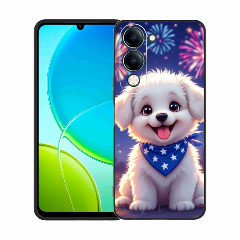 Gél borító mmCase a Vivo Y29S 5G készülékhez - ünnepi kölyökkutyus