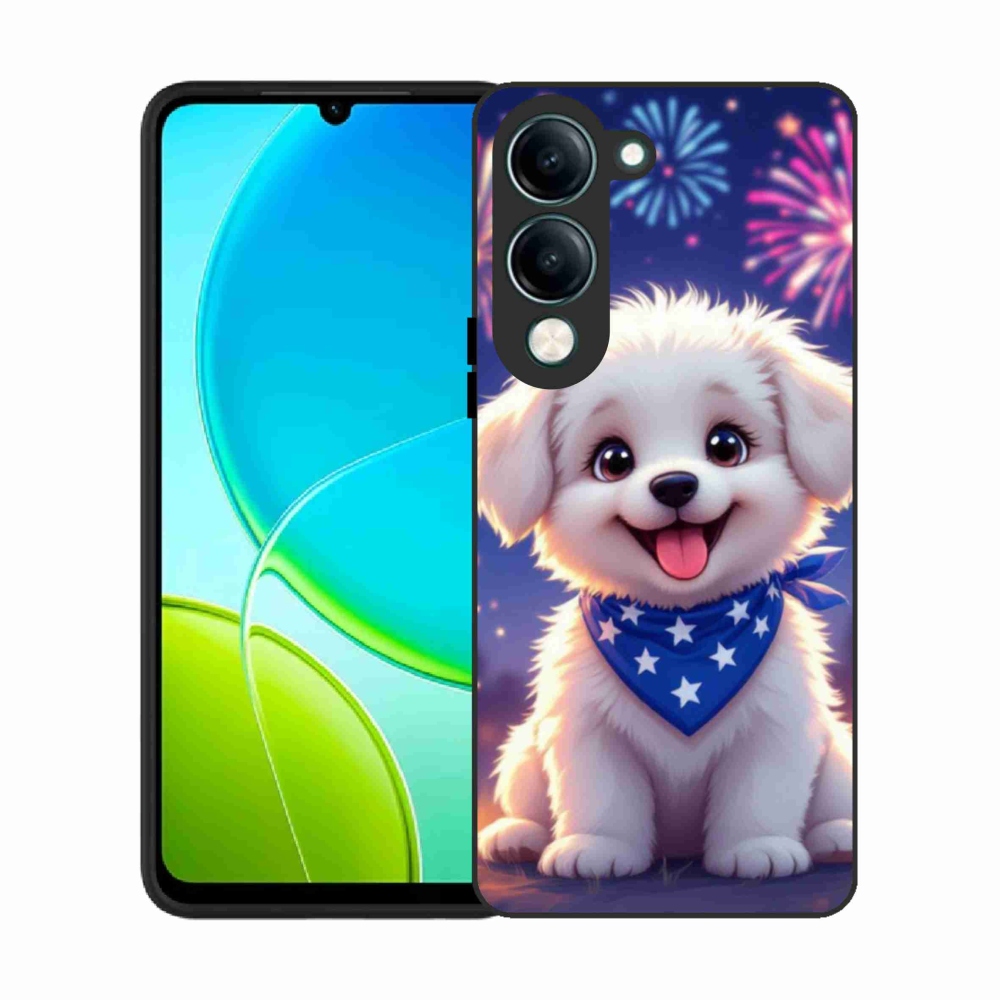 Gél borító mmCase a Vivo Y29S 5G készülékhez - ünnepi kölyökkutyus