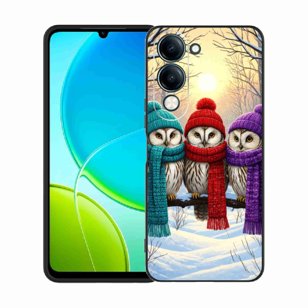 Gél borítás mmCase a Vivo Y29S 5G számára - bagoly barátok