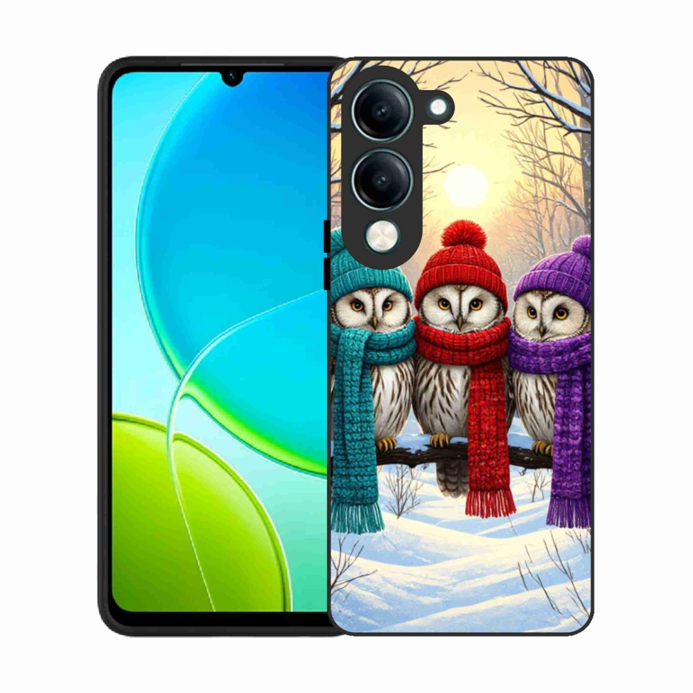 Gél borítás mmCase a Vivo Y29S 5G számára - bagoly barátok