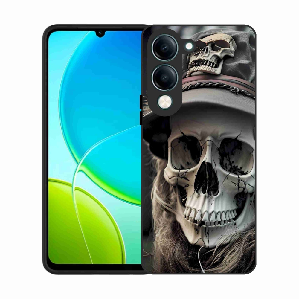 Zselés borítás mmCase a Vivo Y29S 5G készülékhez - sötét koponya