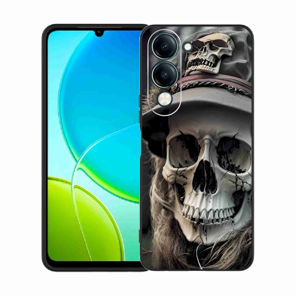 Zselés borítás mmCase a Vivo Y29S 5G készülékhez - sötét koponya