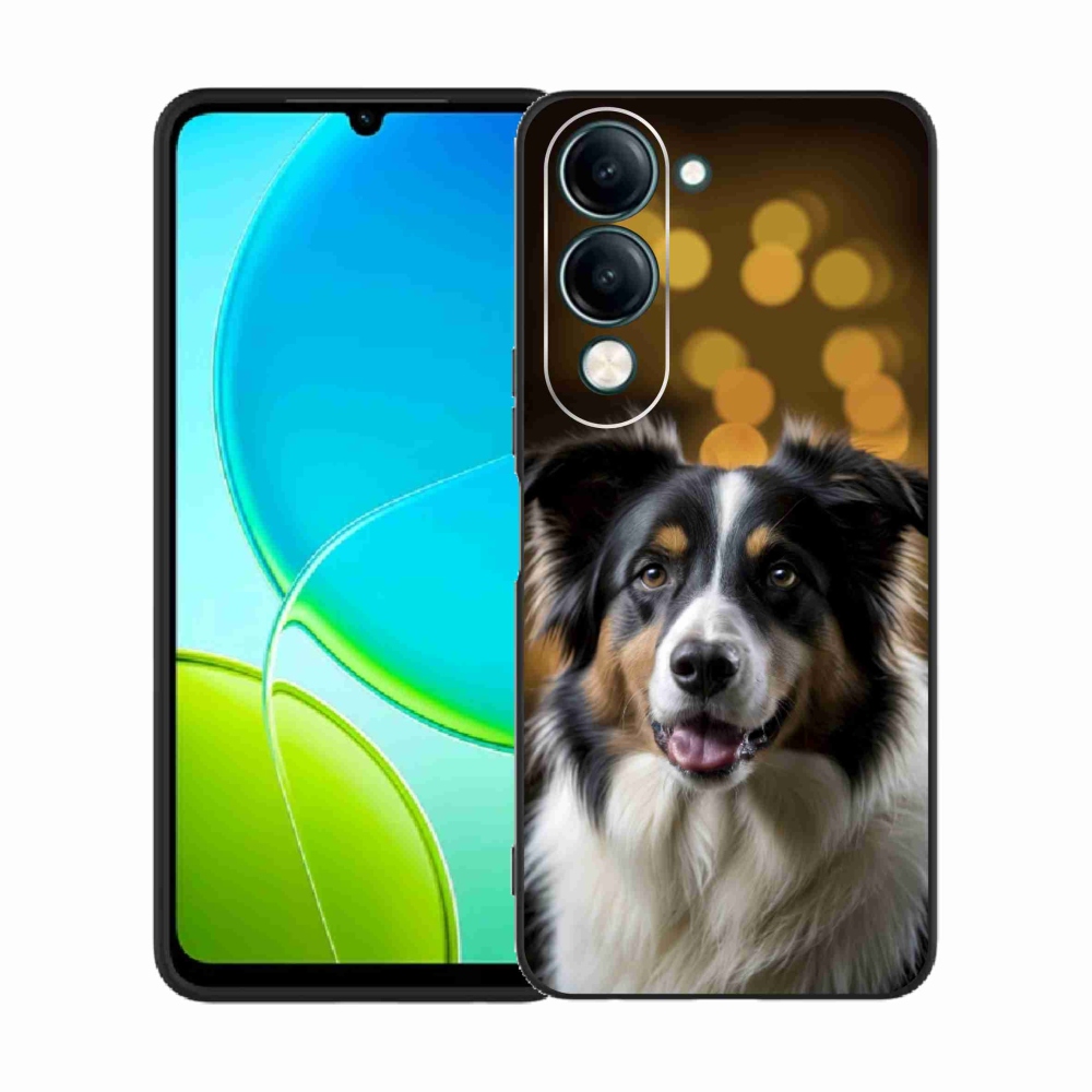 Gél borítás mmCase a Vivo Y29S 5G készülékhez - mosolygós ausztrál juhászkutya