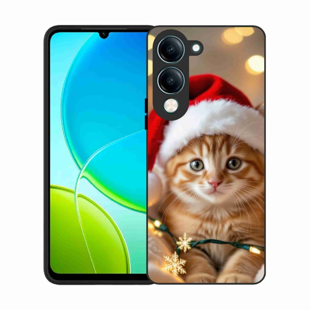 Gél borítás mmCase a Vivo Y29S 5G-hez - Karácsonyi cica