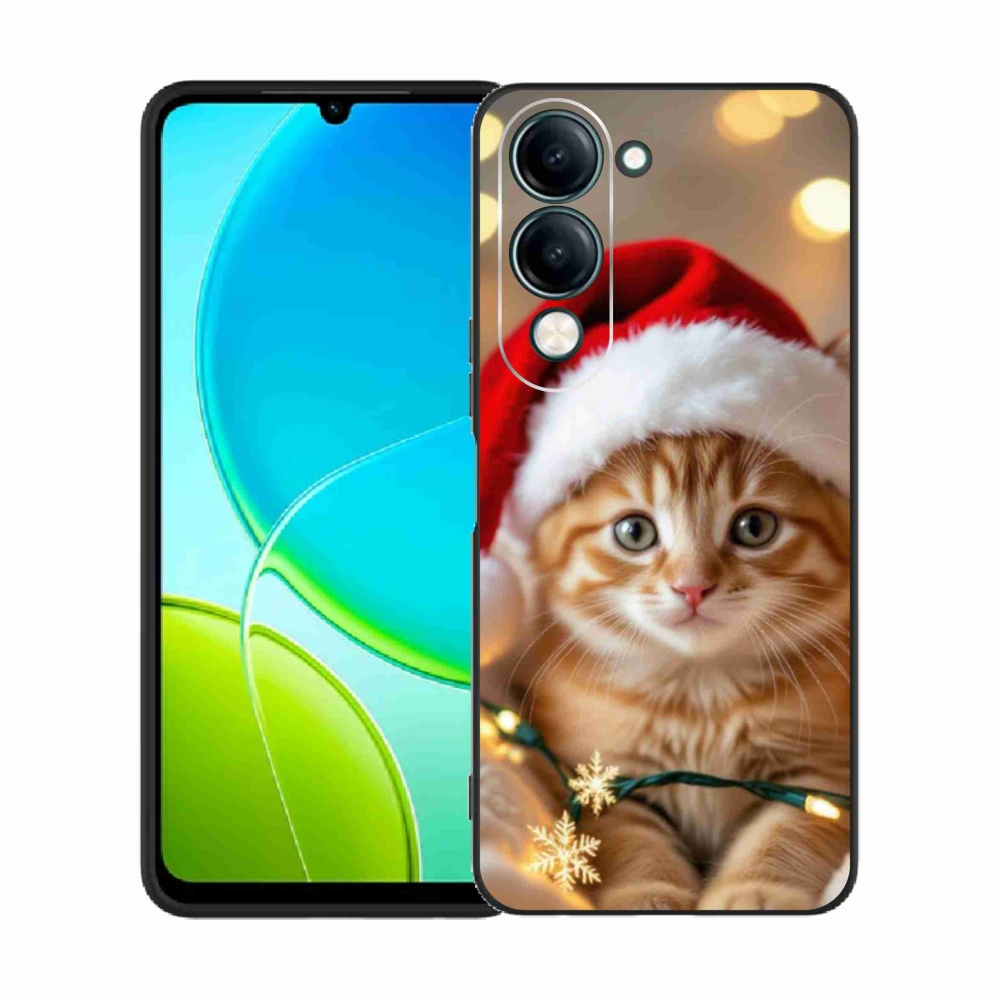 Gél borítás mmCase a Vivo Y29S 5G-hez - Karácsonyi cica