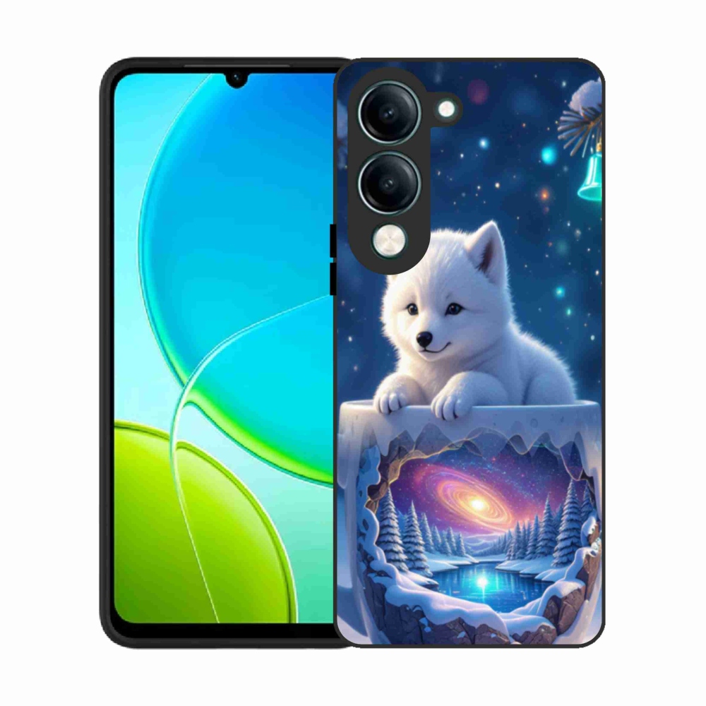 Gél borító mmCase a Vivo Y29S 5G-hez - Karácsonyi kölyökkutya