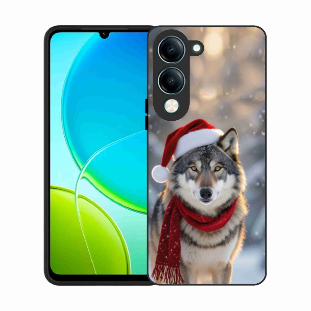 Gél borítás mmCase a Vivo Y29S 5G-hez - Karácsonyi farkas