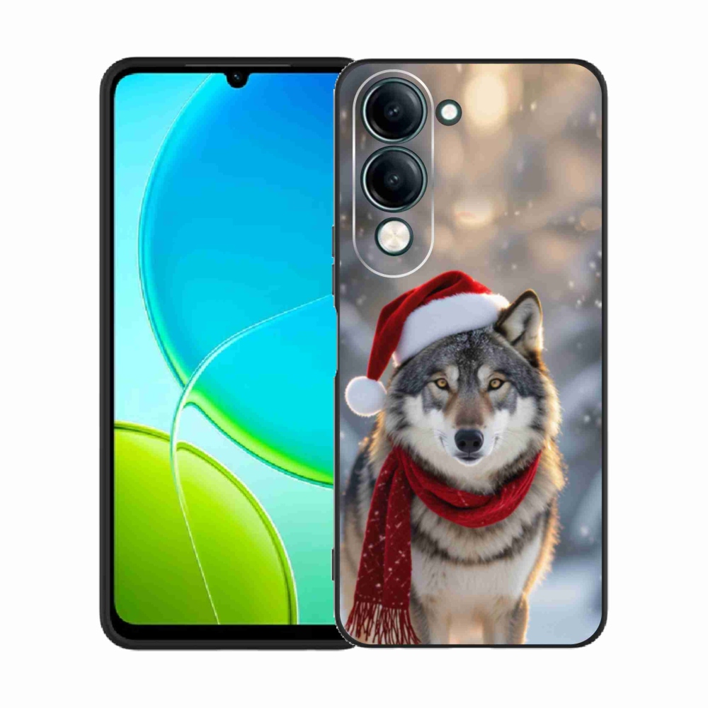 Gél borítás mmCase a Vivo Y29S 5G-hez - Karácsonyi farkas