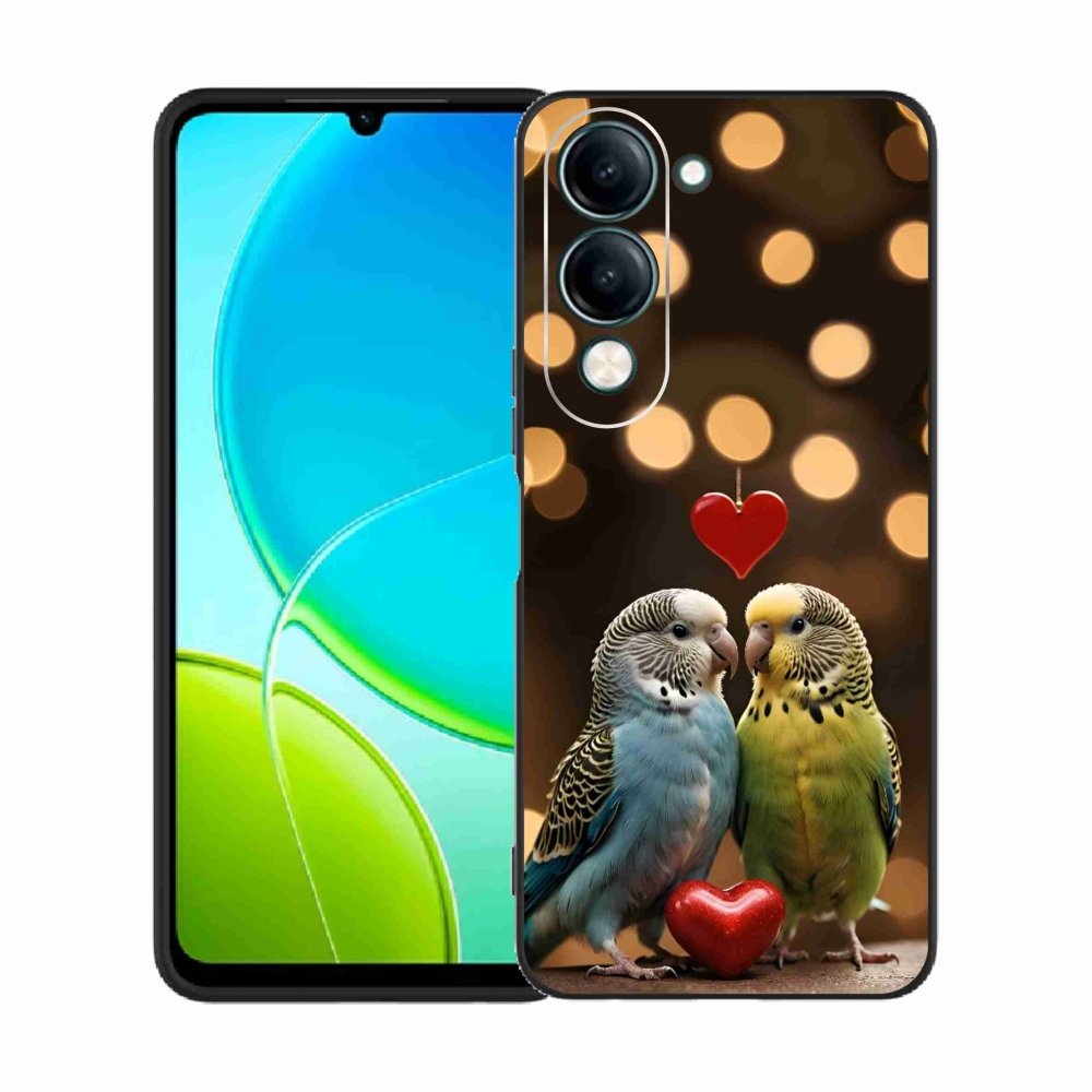 Gél borítás mmCase a Vivo Y29S 5G-hez - szerelmes papagájok