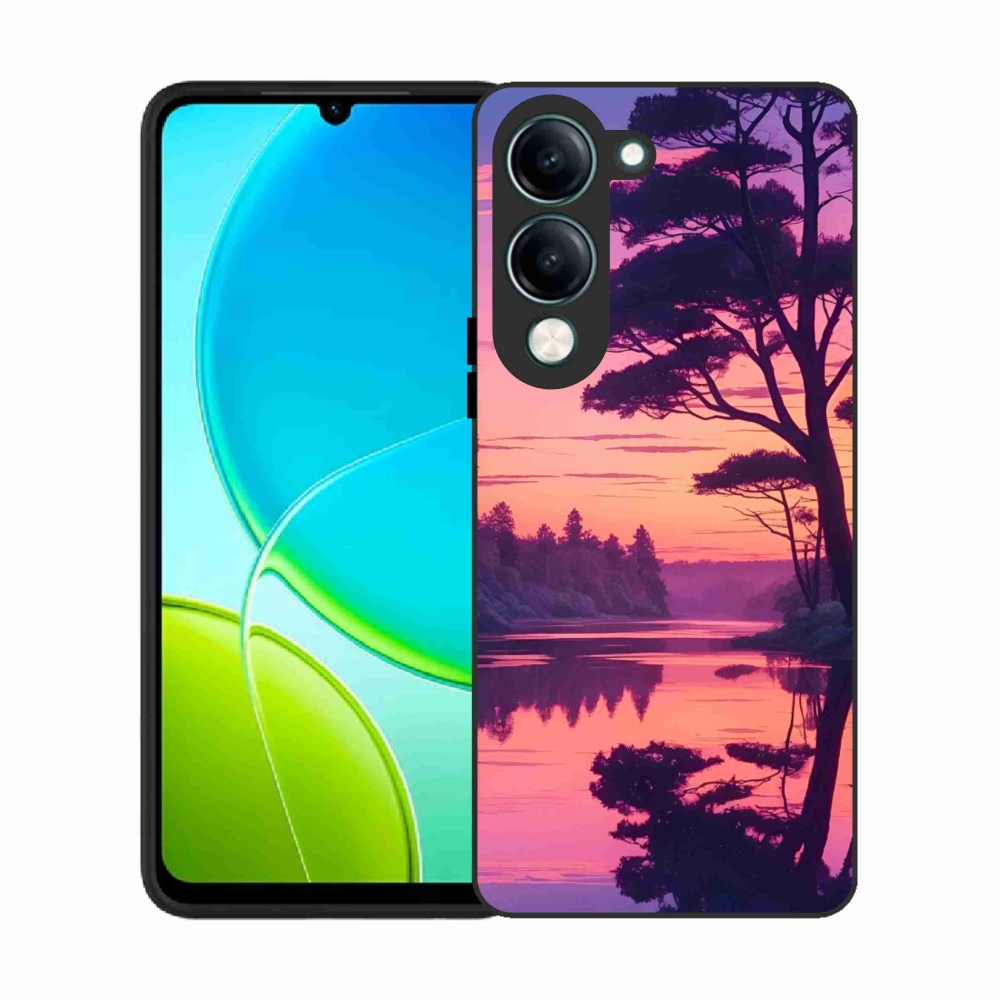 Gél borító mmCase a Vivo Y29S 5G-hez - naplemente a tó felett