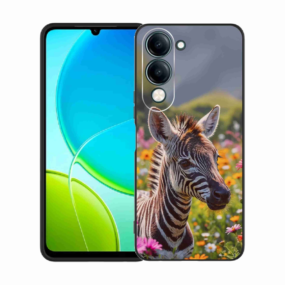 Gél borítás mmCase a Vivo Y29S 5G-hez - zebra a réten