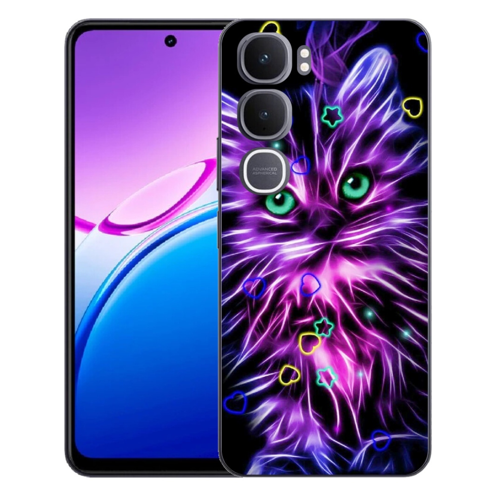 mmCase gél tok a Vivo Y31 5G-hez – absztrakt macska