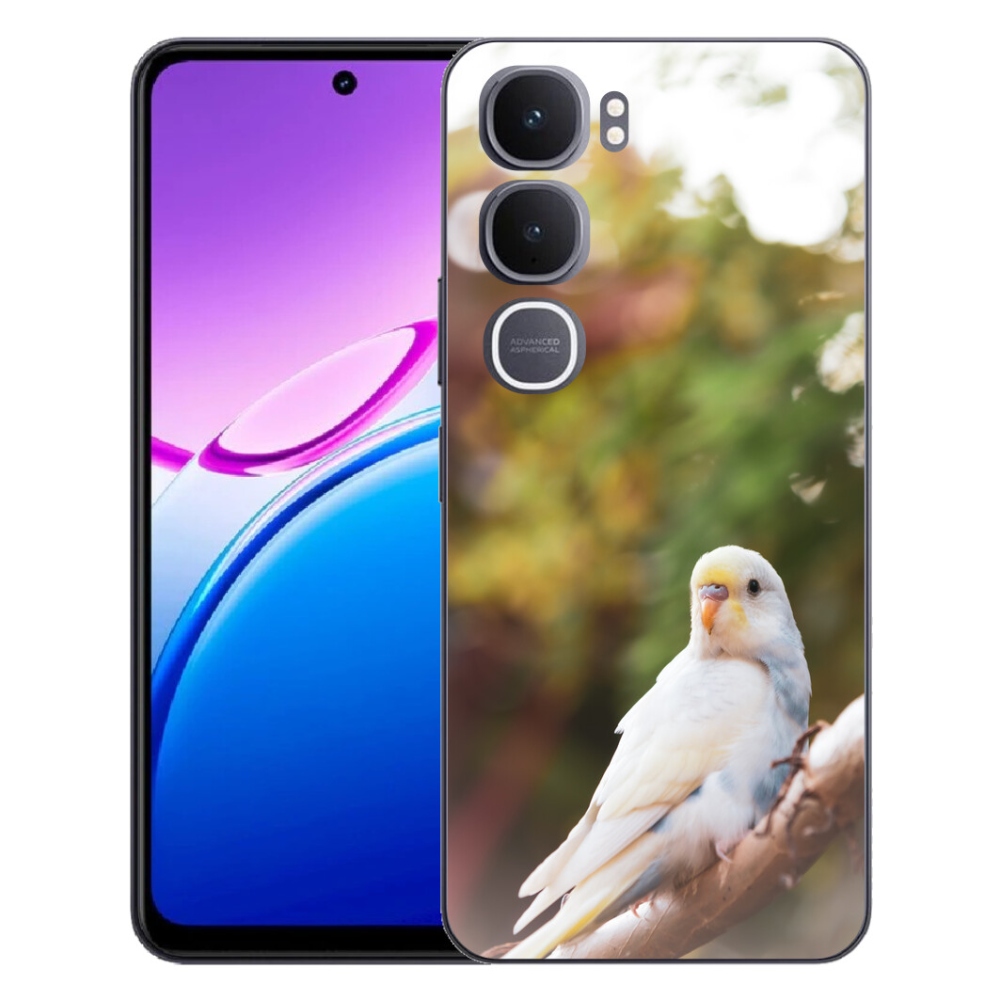 mmCase géltok a Vivo Y31 5G-hez – fehér papagáj