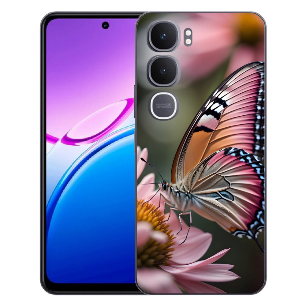 mmCase gél tok a Vivo Y31 5G-hez – színes pillangó