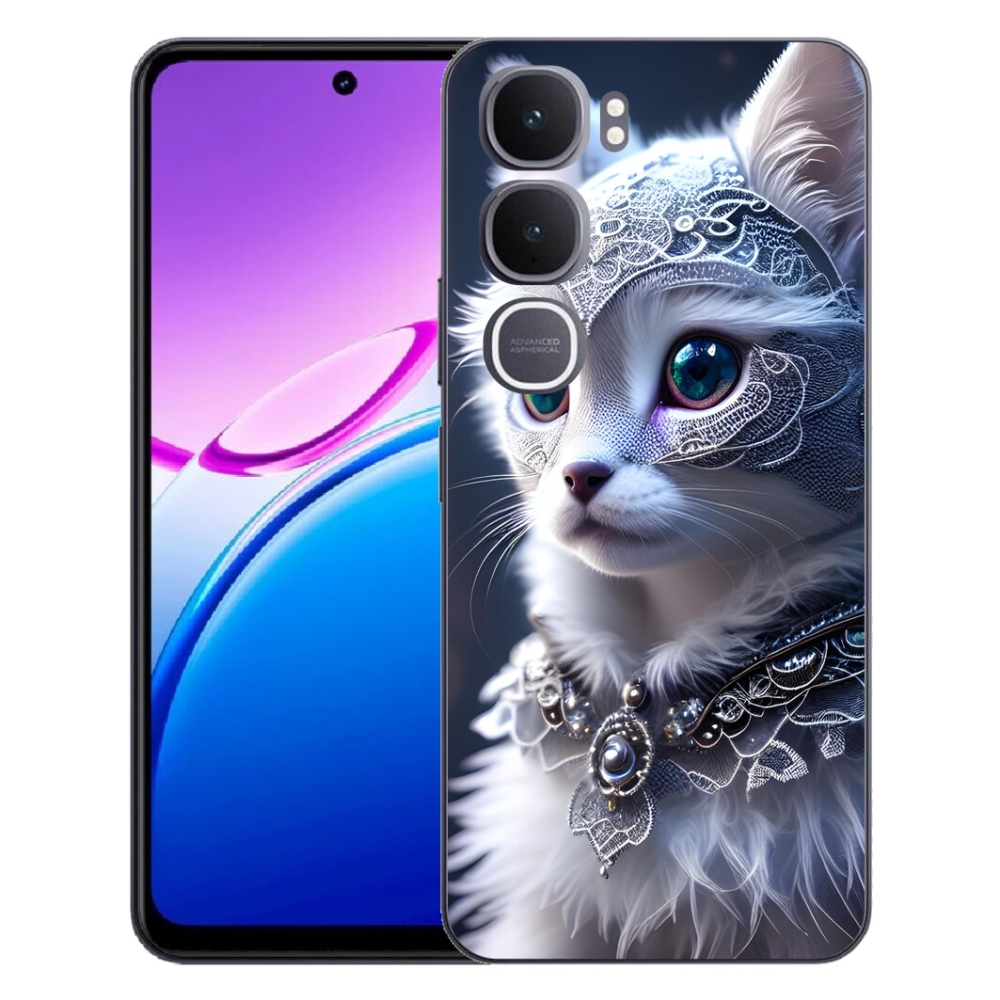 mmCase géltok a Vivo Y31 5G-hez – fehér macska