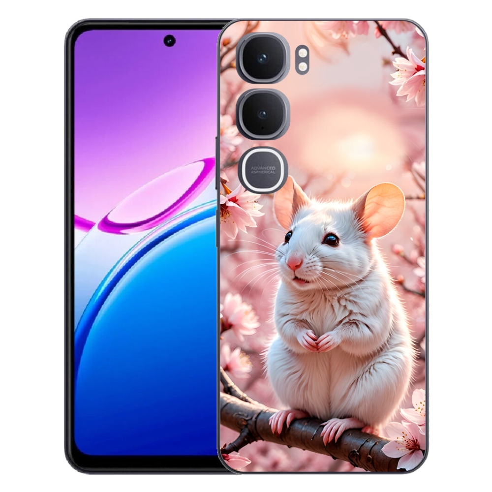 mmCase géltok a Vivo Y31 5G-hez – fehér egér egy ágon