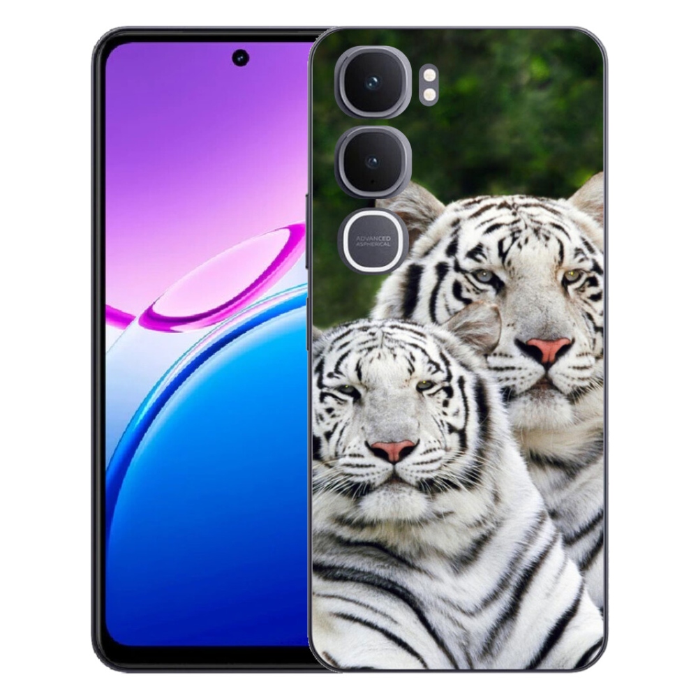 mmCase géltok a Vivo Y31 5G-hez – fehér tigrisek