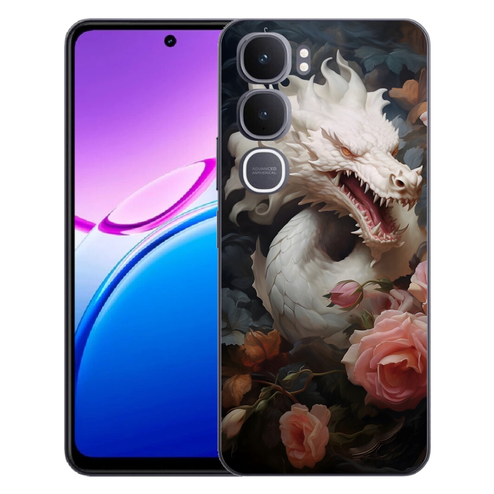 mmCase géltok a Vivo Y31 5G-hez – fehér sárkány