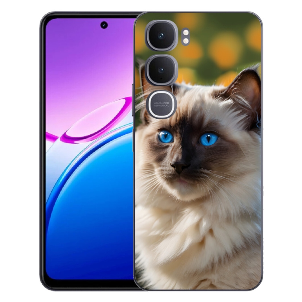 mmCase géltok a Vivo Y31 5G-hez – fehér ragdoll