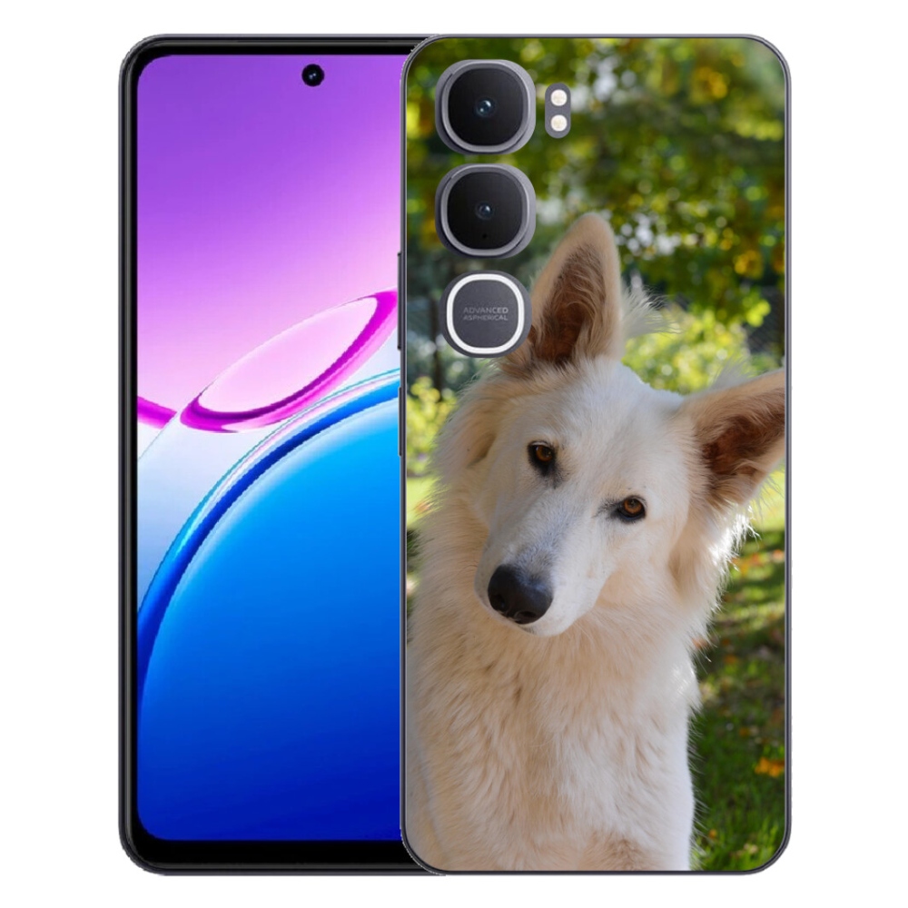 mmCase gél tok a Vivo Y31 5G-hez – fehér svájci juhászkutya 1