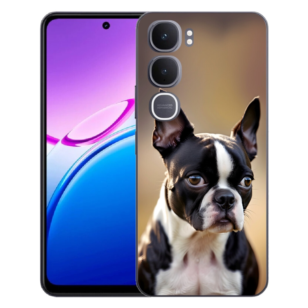 mmCase gél tok a Vivo Y31 5G-hez – bostoni terrier