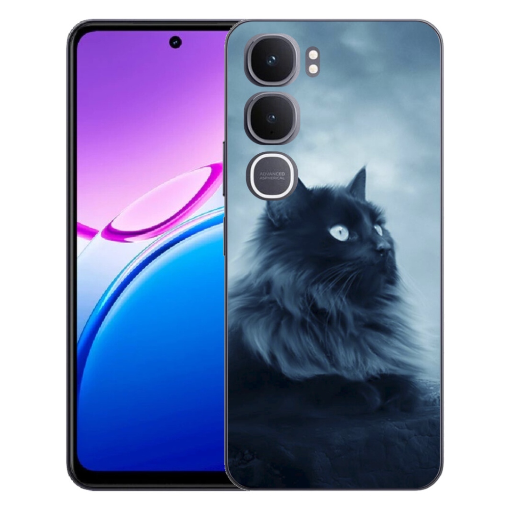 mmCase gél tok a Vivo Y31 5G-hez – fekete macska 1