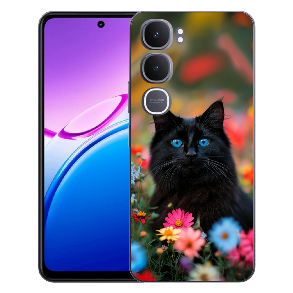 mmCase gél tok a Vivo Y31 5G-hez – fekete cica 4