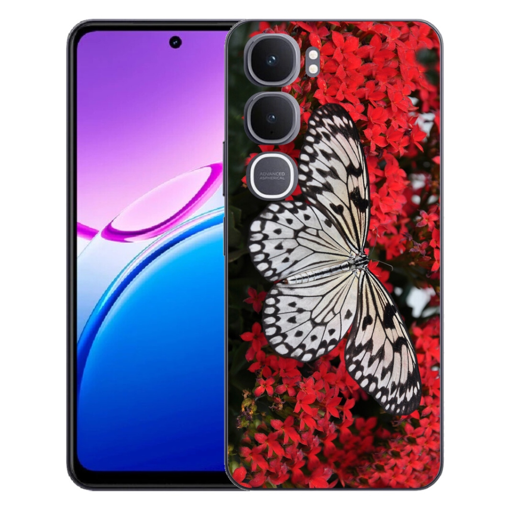 mmCase géltok a Vivo Y31 5G-hez – fekete-fehér pillangó 1