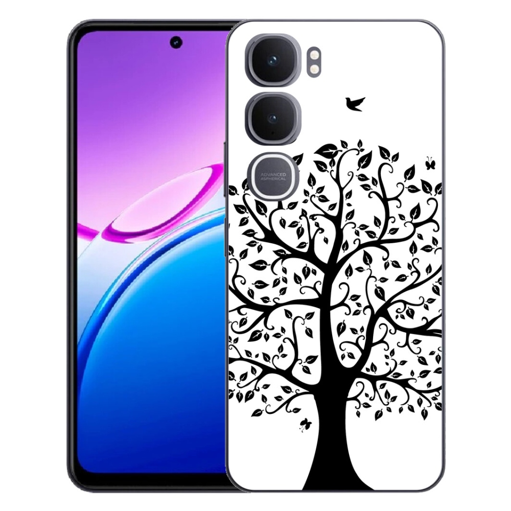mmCase géltok a Vivo Y31 5G-hez – fekete-fehér fa