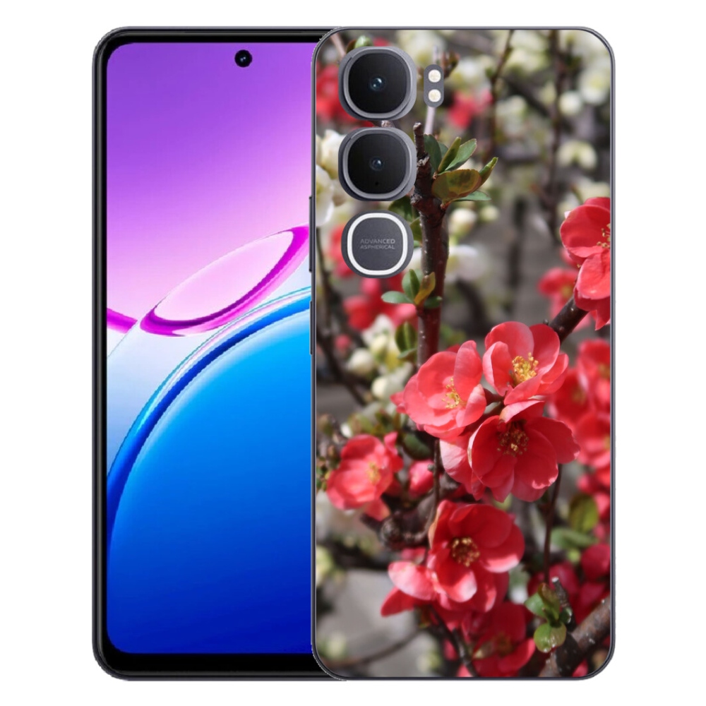 mmCase géltok a Vivo Y31 5G-hez – piros virágok