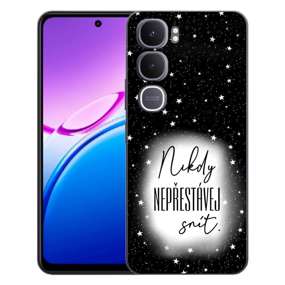 mmCase géltok a Vivo Y31 5G-hez – idézet 1, fekete-fehér háttérrel