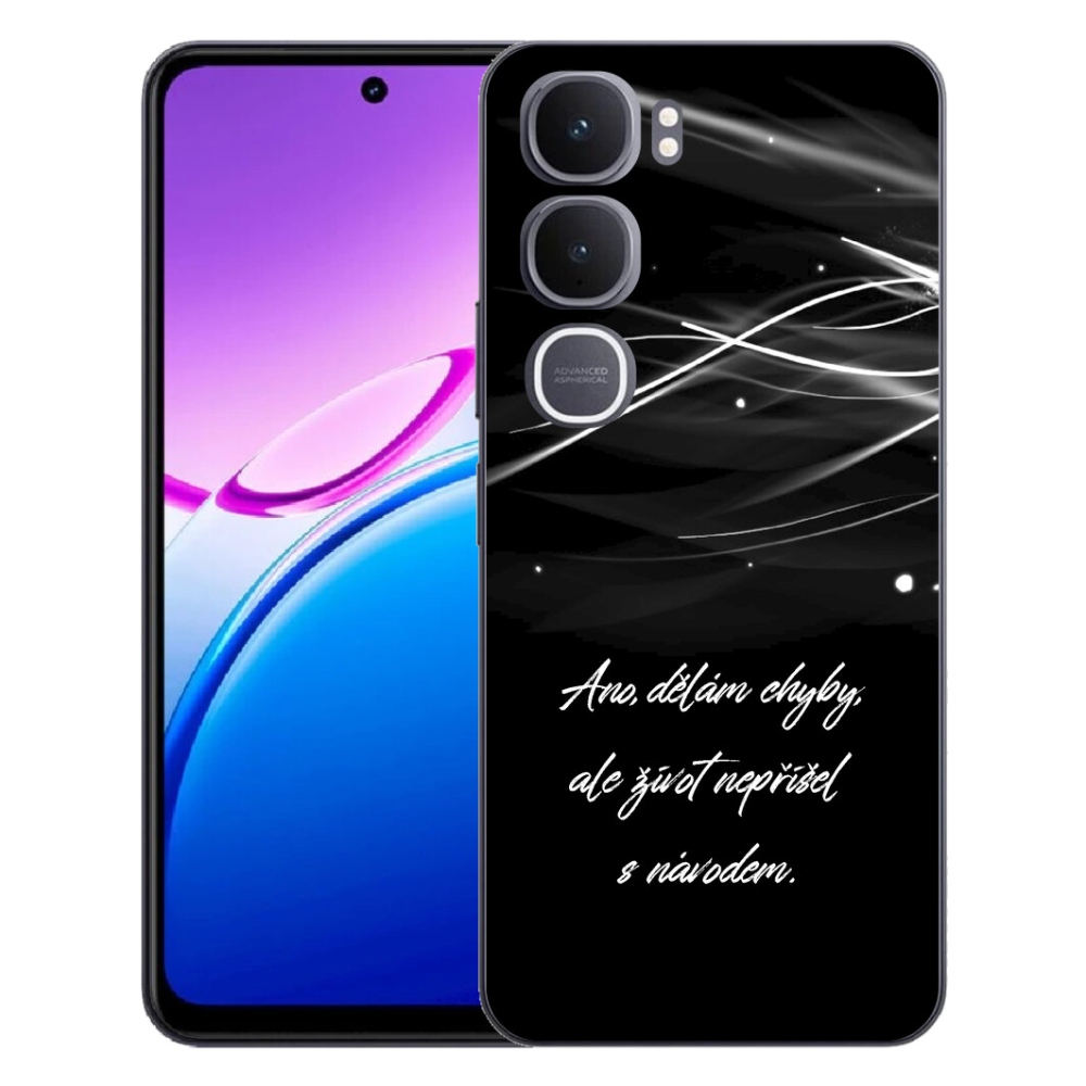 mmCase géltok a Vivo Y31 5G-hez – idézet fekete háttérrel