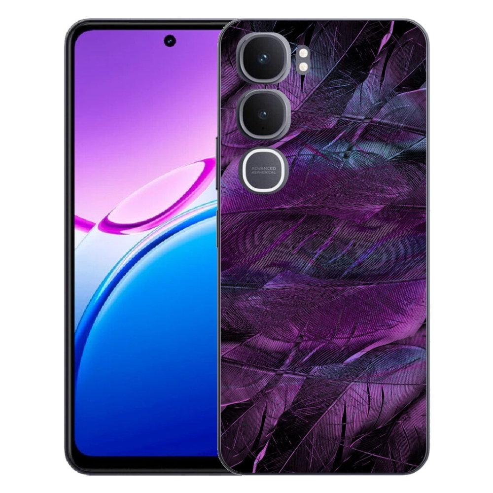 mmCase gél tok a Vivo Y31 5G-hez – lila tollak